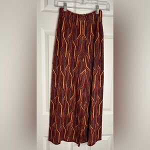 Free People Alina‎ A-Line Pull-On Pant Red Pattern